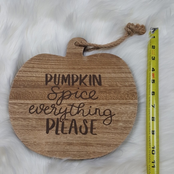 Rustic Brown Pumpkin Spice Wooden Decor - Picture 5 of 6